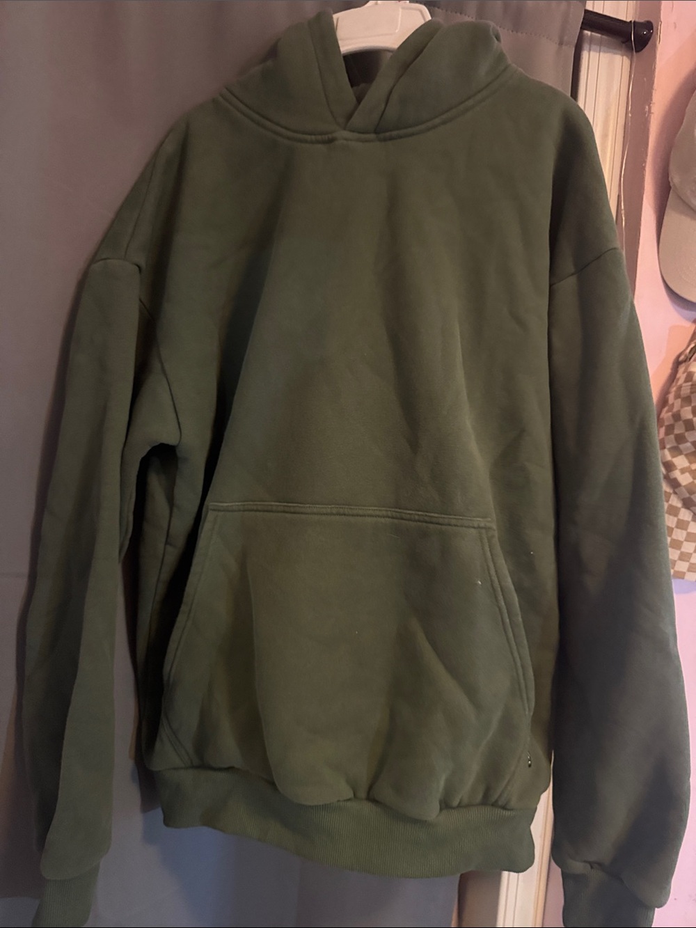 Men's Olive Pullover Hoodie Sweatshirt